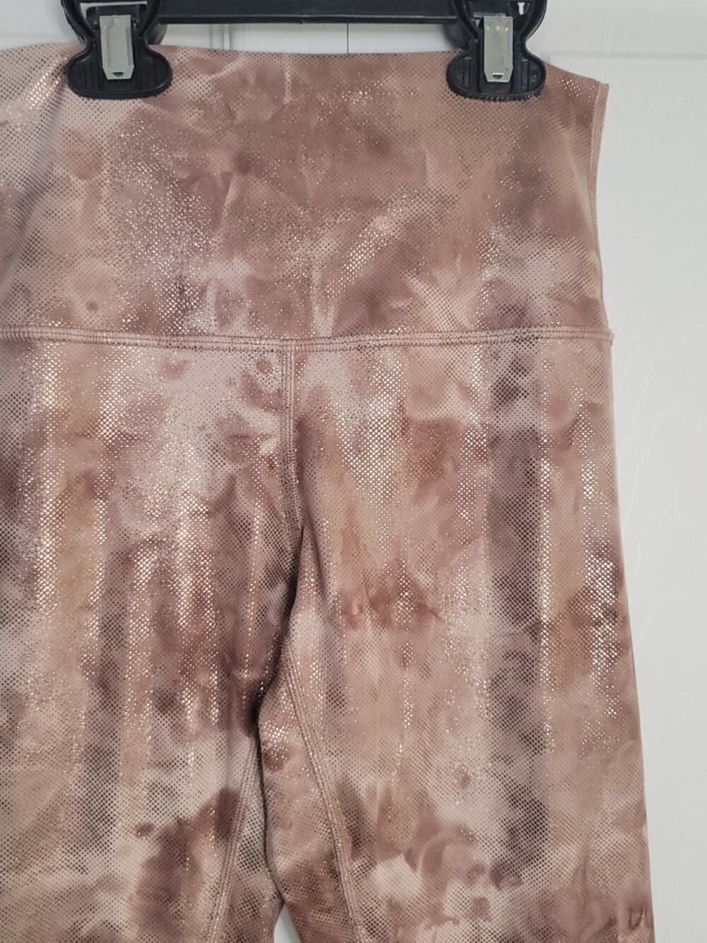 Lululemon Girls Leggings Brown Beige Tie‑Dye High‑Waist Size 4 - Picture 10 of 13